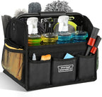 Detailing Caddy Organizer with Handle - Storage, Cars, & Cleaning Caddy for Supplies, Tools, & Home Improvement - Heavy Duty Car Detailing Supplies With Multi-Pockets & Collapsible Tote Design