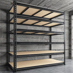 55" W Storage Shelves, 3060LBS Garage Shelving, 6-Tier Heavy Duty Shelving, Adjustable Metal Shelving Unit for Garage, Warehouse, Pantry, Kitchen, 55" W × 24" D × 84" H, Black