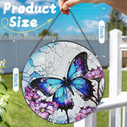 8 Inch Stained Glass Suncatcher Ornament, DOUHASU Butterfly Sun Catchers Indoor Window, Stained Glass Window Hanging, Home Decor, Butterfly Lovers Gifts for Her, Women, Mom, Grandma, Friend