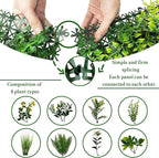 Artificial Grass Wall Boxwood Panels: 40" x 40" (11.5 sqft) Greenery Ivy Privacy Fence Faux Backdrop with UV Protection Vine Leaf Hedge for Garden Covering Privacy, Home Decor