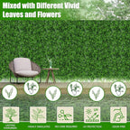 40"x120"(33.33 SQFT) Grass Wall Panels, Artificial Fern Grass Backdrop with UV Protection, Fake Greenery Plant Boxwood Roll, Green Wall Decor for Outdoor Indoor Patio Garden Backyard