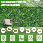 Artificial Grass Wall Panels, 20"x20" 16pcs Hedge Grass Backdrop, UV-Anti Fake Greenery Plant Boxwood Panels, Green Wall Decor for Outdoor Indoor Patio Garden Backyard