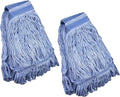 Mop Head Replacement Commercial Heavy Duty String Blue Wet Mop Heads for 3 Typs Commercial Mop Handle(2,Large)