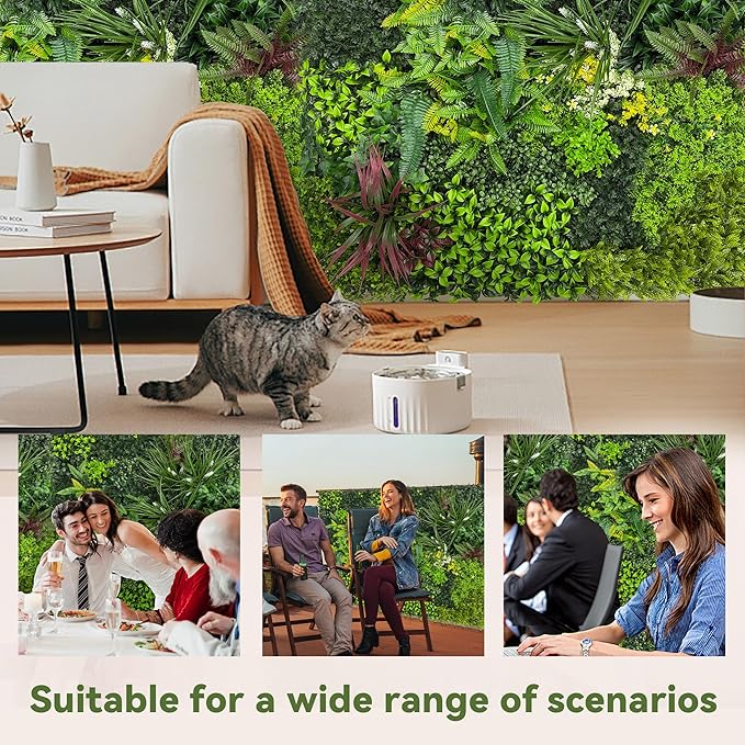 Artificial Plant Wall Boxwood Roll: 48"x120" UV Resistant Green Leaves Faux for Interior Backdrop,Garden and Indoor Outdoor Wall&Fence Covering Privacy, Party Wall Fence Decor