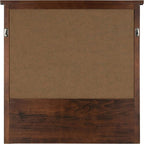 Kate and Laurel Stallard Decorative Wood Home Wall Organizer Mirror with Pockets and Key Hooks, Walnut Brown