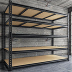 59.8"W Garage Shelving 72"H Storage Shelves 2750LBS Metal Shelving Heavy Duty Garage Shelves Adjustable 5 Tier Metal Shelf for Basement Warehouse Pantry Supermarket 59.8"W x 24"D x 72"H