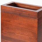 2.3 Gallons Rectangular Wooden Trash Can | Trash Can with Bin Liners | Decorative Waste Basket | Recycling Bin for Bathroom | Natural Wood Finish Basket for Kitchen | Paper Basket for Office