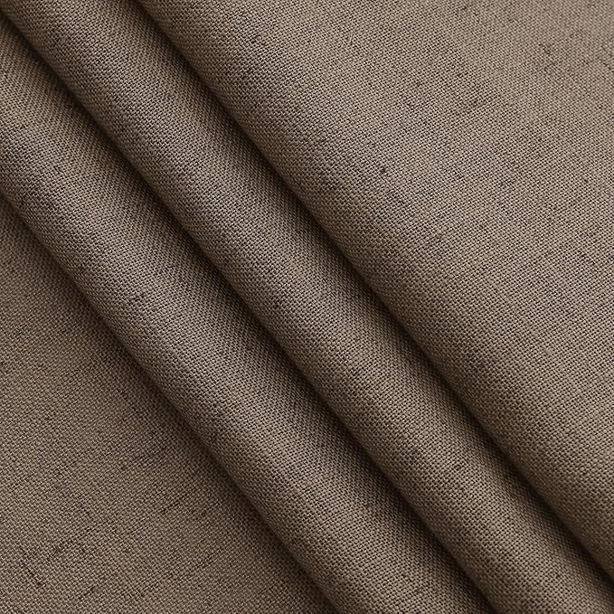 Extra Long Curtains 2 Panels 102 Inches Long for Living Room Light Brown Back Tab Rod Pocket Light Filtering Semi Sheer Drapes Cotton Linen Textured Window Curtain 102 Inch Length for Bedroom 9 FT