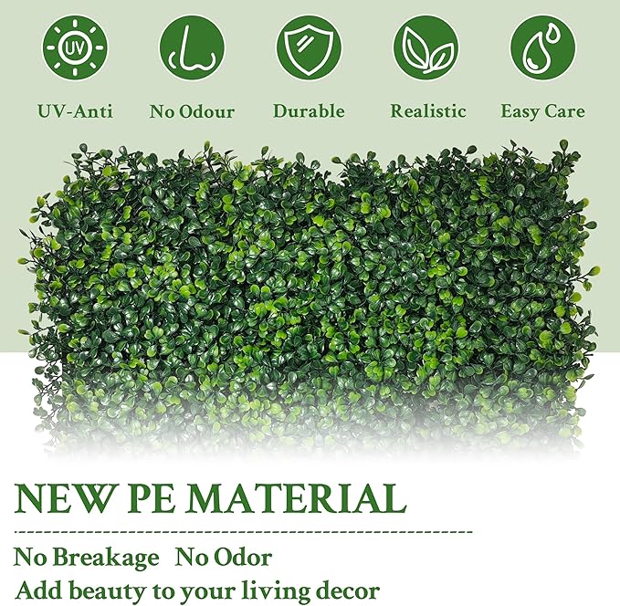 Artificial Ivy Privacy Fence Screen,72" x128 (64 SQFT) 4-Layer Leaf UV-Anti Faux Greenery Boxwood Backdrop Ivy Vine Leaf Fence Panels for Outdoor, Indoor, Garden, Backyard and Decor