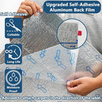 Carpet Tiles Peel and Stick 24” x 24”, Self Adhesive Soft Padded Flooring Stickers, Dark Blue Home Decor for Bedroom Living Room Office, 20 Tiles & 80 sq ft per Box