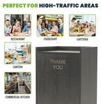 Alpine Industries Restaurant Trash Can Cabinet - Commercial Trash Can 40 Gallon, Garbage Receptacle Indoor with Tray Holder for Restaurants, Cafeterias (Espresso Black)