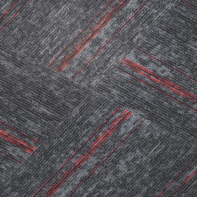 Mohawk Elite 8" x 8" Carpet Tile Sample with Premium Nylon and EcoFlex One Cushion in Ruby Edge