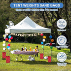 PATIKIL Canopy Weight Sand Bags, 4 Pack 150 Lbs Total Extra Large Weights Bags Waterproof Tent Leg Weights Sandbags for Outdoor Canopy Tent Sun Shelter Patio Ladder Blue (21x9")