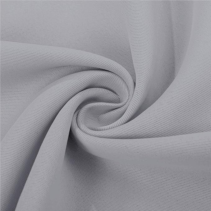PONY DANCE 84 inch Length Curtains - 42W x 84L Window Curtain Draperies Room Darkening Solid Thermal Draperies Rod Pocket Panels Xmas Home Decorations for Living Room/Bedroom, Silver Grey,Set of 2