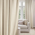 NICETOWN Jacquard Linen Curtains 84 inch Length 2 Panels, Waffle Weave Privacy with Light Filtering Window Treatments for Bedroom, W52 x L84, 2 Panels