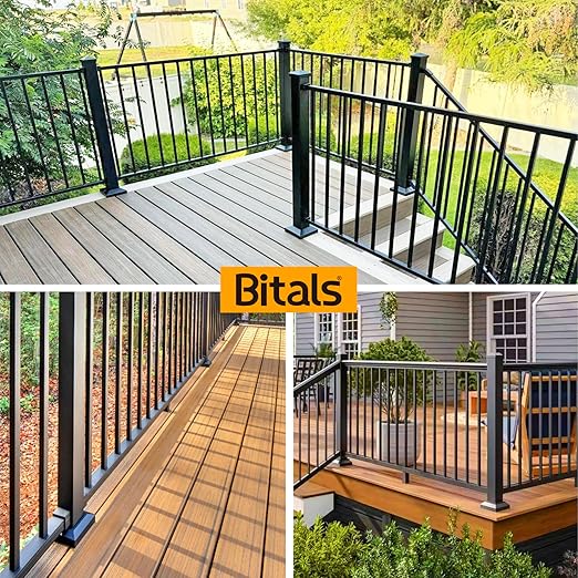 3.0"x3.0"（Actual: 3.0"x3.0"） Deck Post Base Cover Decorative Post Base Trim Skirt Black Aluminum 8Pack