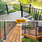 3.0"x3.0"（Actual: 3.0"x3.0"） Deck Post Base Cover Decorative Post Base Trim Skirt Black Aluminum 2Pack