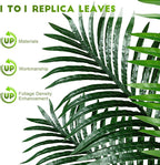 Big Faux Tropical Phoenix Trees Large Artificial Palm Tree Indoor Outdoor Realistic Floor Plants Tall Fake Plant for Modern Home Living Room Office Decor Porch Outside Patio arboles para decoracion