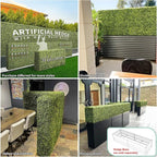 SunnyRoyal 198" Wx72 Hx12 D Artificial Boxwood Hedge Wall for Indoor and Outdoor Lifelike Greenery Privacy Fence for Patio Balcony Office Garden Party