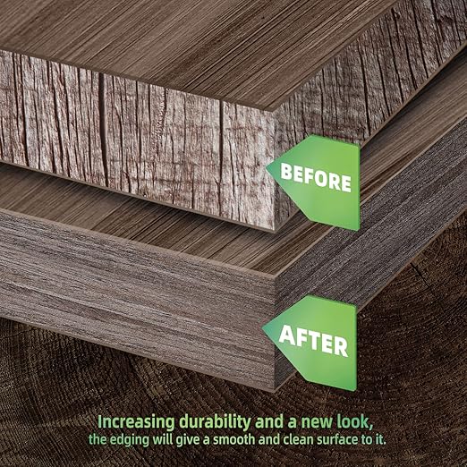 Walnut Edge Banding, 1 inch x 500ft roll of Veneer Edge Banding, Pre-glued Flexible Real Wood Tape for Cabinet Repair and Furniture Restoration