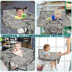 Shopping Cart Cover for Baby,2-in-1 High Chair Cover with Portable Cloth Bag,Cart Seat Pad for Babies Grocery Cushion Cover Restaurant,Suitable for All Supermarkets
