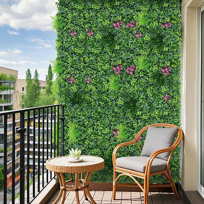 Boxwood Roll Panels, Grass Wall 40"x120"(33.33 SQFT), Grass Backdrop, Privacy Screen, Sun Protected Green Wall Decor for Outdoor, Indoor, Garden, Backyard and Décor