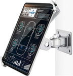 AboveTEK Tablet Wall Mount -360° Rotation iPad Wall Holder for Retail & Business, Anti Theft iPads Stand Fits 7"-11" Tablets Including iPad Pro/Air/Mini, Galaxy Tab - Security Lock & Key - (Silver)