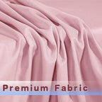 HolidayIdeas 2 Pack Fitted Pink Tableclothes - 48 x 24 Inch - Rectangle Tablecloths for 4 Foot Tables, Polyester Fabric Table Covers for Parties, Baby Shower, Wedding, Trade Show