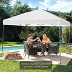 Best Choice Products 10x10ft 1-Person Setup Pop Up Canopy Tent Instant Portable Shelter w/ 1-Button Push, Case, 4 Weight Bags - White/White
