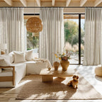 NICETOWN Taupe Thick Linen Curtains 84 Inches Long for Living Room 2 Panels Set, Back Tab/Rod Pocket with Pleat Tape Privacy Added Window Treatments for Farmhouse/Bedroom, W55 x L84