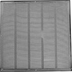 Repa Market Air Vent Cover 20x20 Inch (Outer Dimensions) Black Galvanized Steel Louvered Grill Cover with Mesh Screen/Wall or Ceiling Vent/HVAC Register for Indoor and Outdoor Ventilation