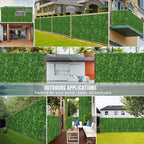 20"x20" Artificial Hedge Grass Wall, 6PCS Boxwood Panels, Greenery Backdrop Panles, UV Protected Privacy Fence Screen, Green Wall Decor for Outdoor Indoor Wedding Décor