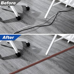 Cord Hider Floor 6ft LZEOY, Heavy Duty Cord Covers for Wires on Floor, Brown Floor Cable Management, Hide Cord Cover Floor, Electrical Cable Hider Cord Protector Floor, Cable Cavity: 0.78" W x 0.32" H