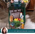 Rachael Ray Chillout Soft Cooler Bag, Large Reusable Insulated Grocery Bag with Zippered Top, Travel Tote for Hot or Cold Food, Grocery Tote Bag