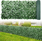 SunnyRoyal 1 Pcs 4' x 8' Artificial Fence Ivy Privacy Screen Greenery Wall with Mesh Back Ivy Leaf Fence Screen Decoration for Patio Outdoor Garden Yard Garden