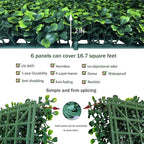Artificial Grass Wall Panels,20X20 in 6P UV-Anti Greenery Boxwood Panels for Indoor Outdoor Green Wall Decor & Ivy Fence Covering Privacy