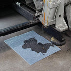 PIG Super Absorbent Mat Pads | 100 Oil Spill Mats | 15" x 19" Perforated Pads | Each Pad Absorbs 43 oz | Total Absorbency is 34 Gallons | Heavyweight | PM50242