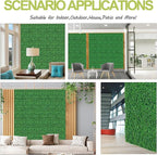 AOKIE 10"X10" Artificial Grass Wall, 24Pcs Boxwood Hedge Wall Panels UV-Anti Grass Backdrop Wall Decor, Greenery Privacy Hedge Screen for Indoor Outdoor Patio Balcony, Party Garden Fence Decor