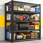 REIBII Garage Shelving 3000LBS, Heavy Duty Storage Shelves, Adjustable Industrial Metal Shelving Unit for Garage, Basement, Pantry, Warehouse,Commercial, 36" W x 16" D x 72" H, 3 Pack
