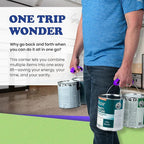 Click & Carry Grocery Bag Holder & Plastic Bag Carrier With Gel Padded Handle - Hands-Free Shopping Assistant for Multiple Bags, Paint Cans & Luggage - 100lb Capacity, As Seen on Shark Tank