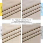 NICETOWN Thick Linen Semi Sheer Light Filtering Curtains, Back Tab/Rod Pocket with Pleat Tape Privacy Added Window Treatments for Bedroom/Farmhouse, Angora, W52 x L95, 2 Panels