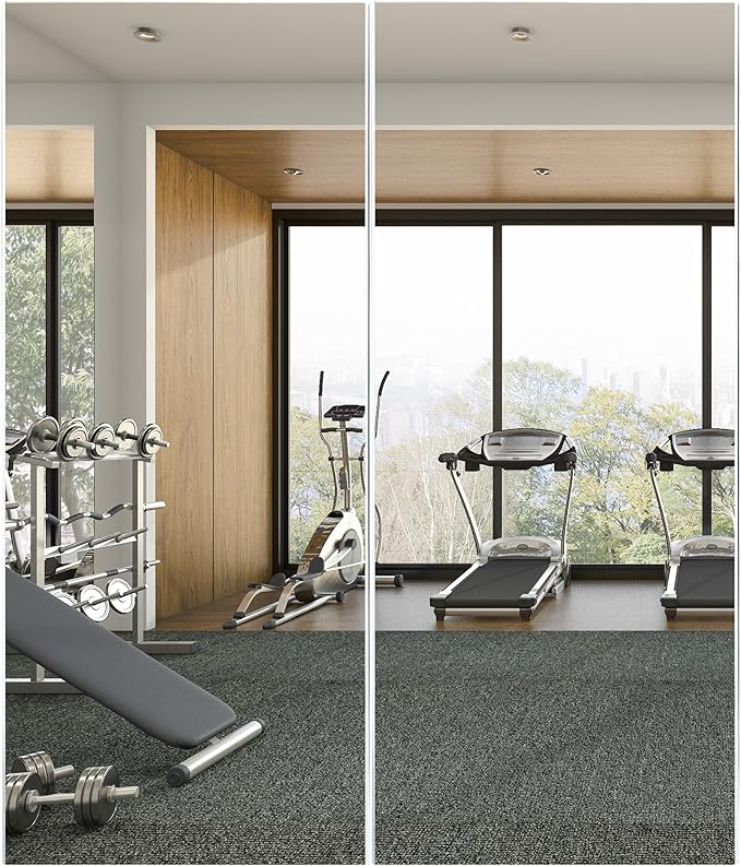 Fab Glass and Mirror Unbreakable Glassless Full Length Standing Mirror, Lightweight Shatterproof, Perfect for Home, Gym, Dance Studio 40L X 30W Chrome