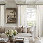 Natural Pinch Pleated Linen Curtains 102 Inches Long 60 Inch Width Linen Blend Light Filtering Window Curtains 102 Inch for Living Room Bedroom Patio Pinch Pleat Drapes Hooks Rings 1 Panel 60Wx102L