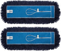 Nine Forty 2-Pack 36-Inch Premium Nylon Dust Mop Replacement Head - Heavy Duty Refill for Industrial, Commercial, and Residential Cleaning - Dry Floor Duster for Hardwood Surfaces - Blue (2-Pack)