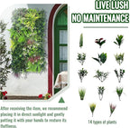 Artificial Hedge Grass Wall Panel: 40" x 20" UV-Anti Faux Boxwood Ivy Greenery Backdrop, Fake Green Plant Fence for Indoor & Outdoor Privacy Screen and Home Decor