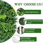 Artificial Grass Wall Backdrop Panels Roll: 48X120 in UV-Anti Greenery Boxwood Panels for Indoor Outdoor Green Plant Wall Decor & Ivy Fence Covering Privacy