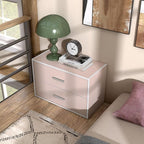 Homes: Inside + Out Apexa 2-Drawer Wooden Stackable Storage Drawers, Small Food Pantry Cabinet, Cajonera De Madera, Underbed Drawer Dorm Teen Room Decor & Bedroom, Home Office, Kitchen, Light Pink