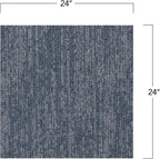 Mohawk Elite 24" x 24" Berber (Loop pile), 0.08" Pile Height, Carpet Tile, Nylon Fiber, Navy Color, (24 Tiles), (96 sqft/carton)