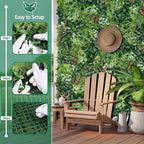 8PCS Grass Wall Panels, 20"x20" Artificial Ivy Greenery Wall Backdrop, UV-Anti Faux Boxwood Grass Panels Green Wall Decor for Garden Patio Balcony