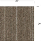 Mohawk Basics 24" x 24" Berber (Loop pile), 0.07" Pile Height, Carpet Tile, PET Fiber, Earth Tone Color, (24 Tiles), (96 sqft/carton)